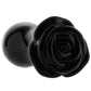 Crystal Glass Rose Plug in Black