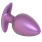 Ouch! Smooth Silicone 3.5 Inch Butt Plug in Metallic Purple