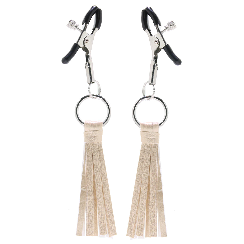 Playful Tassels Nipple Clamps in Gold