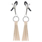 Playful Tassels Nipple Clamps in Gold