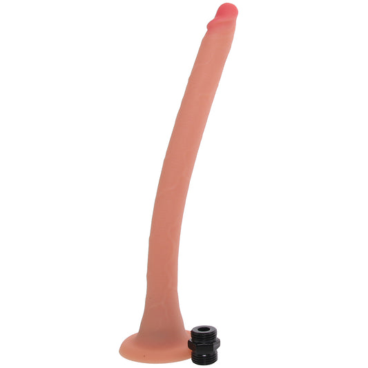 Hosed 12" Slim Realistic Silicone Enema Hose