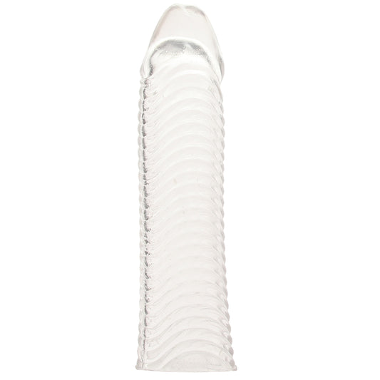 Blue Line 6.5 Inch Wavy Ribbed Penis Extension Sleeve