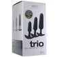 Trio Weighted Butt Plug Kit in Black