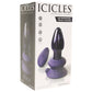 Icicles No.85 Vibrating Glass Plug in Purple