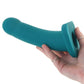 Lennox 8 Inch Vibrating Hollow Silicone Dildo in Green