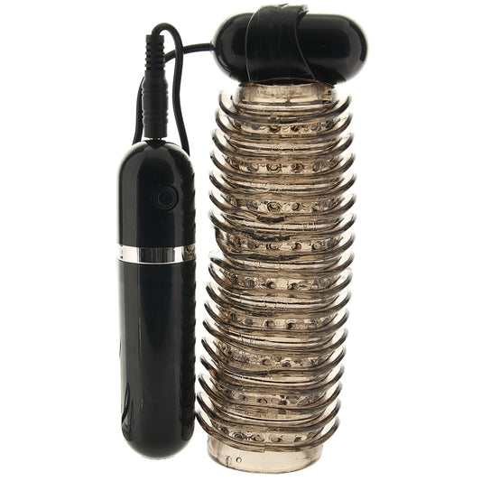 Colt 10 Function Textured Vibrating Stroker in Smoke