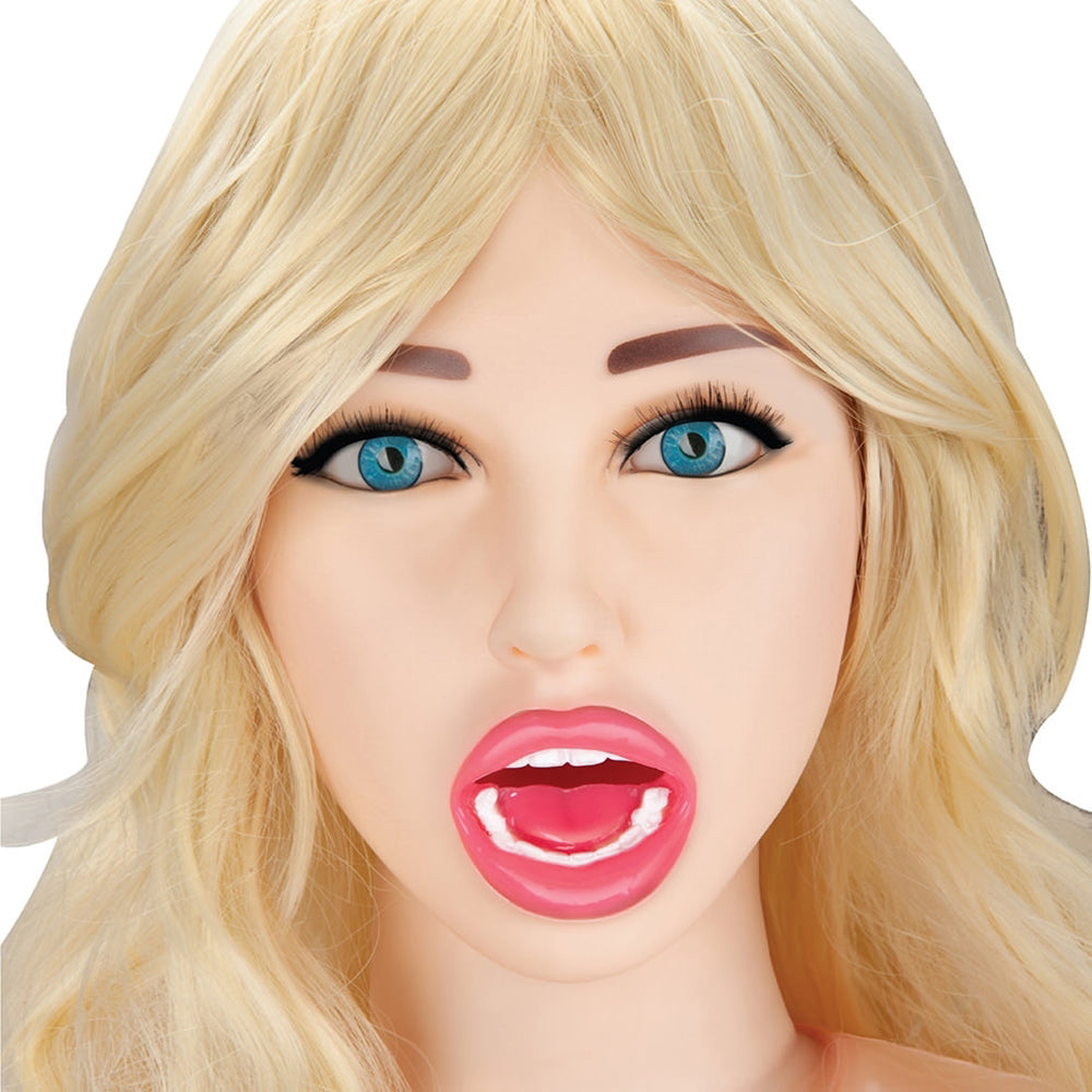 LuvDollz Remote Blonde Blow Up Blow Job Doll PinkCherry