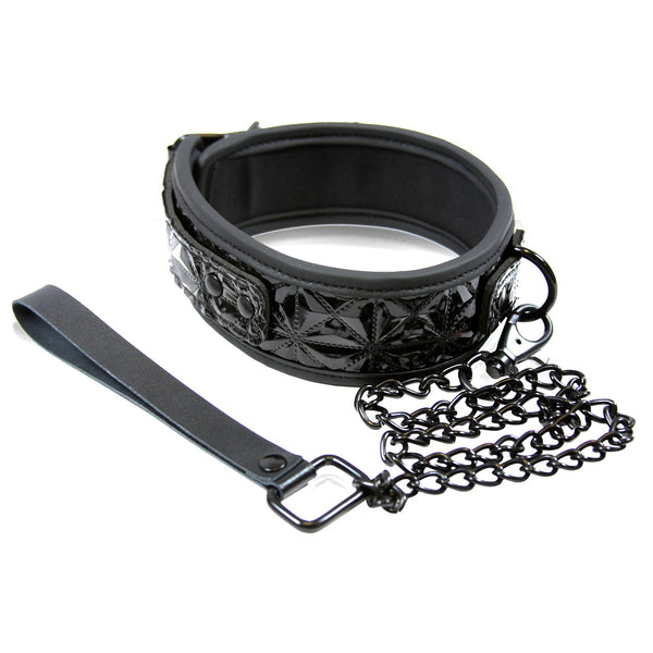 Collar with hot sale chain leash