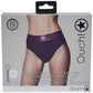 Ouch! Vibrating Purple Strap-on Strappy Thong /S