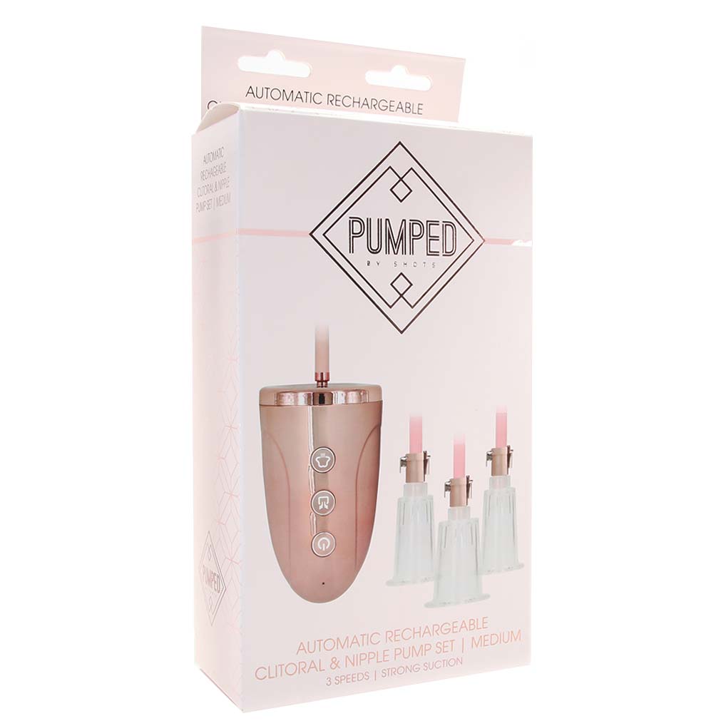 Shots - Pumped Nipple Suction Set Medium - Transparent