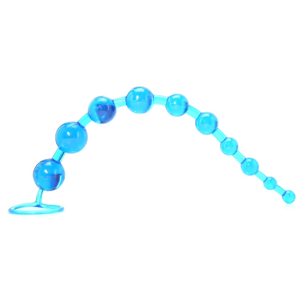 X 10 Anal Beads In Blue Pinkcherry